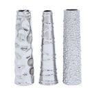 Alternate image 0 for Ridge Road D&eacute;cor 3-Piece Glam Ceramic Vase Set in Silver