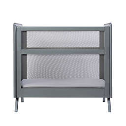 BreathableBaby Breathable Mesh 2-in-1 Mini Crib in Gray