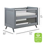 Alternate image 2 for BreathableBaby Breathable Mesh 3-in-1 Convertible Crib in Gray