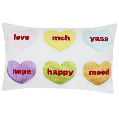 H for Happy&trade; Valentine&#39;s Day Oblong Indoor/Outdoor Throw Pillow