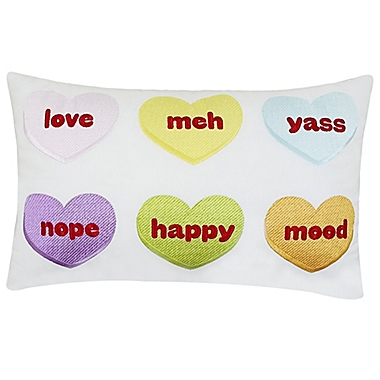 H for Happy&trade; Valentine&#39;s Day Oblong Indoor/Outdoor Throw Pillow. View a larger version of this product image.