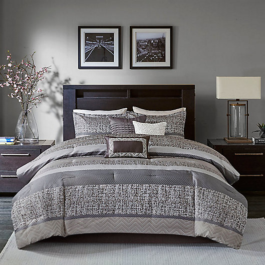 Alternate image 1 for Madison Park® Rhapsody Woven Jacquard 7-Piece Comforter Set
