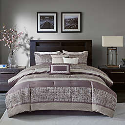 Madison Park® Rhapsody Woven Jacquard 7-Piece California King Comforter Set in Purple