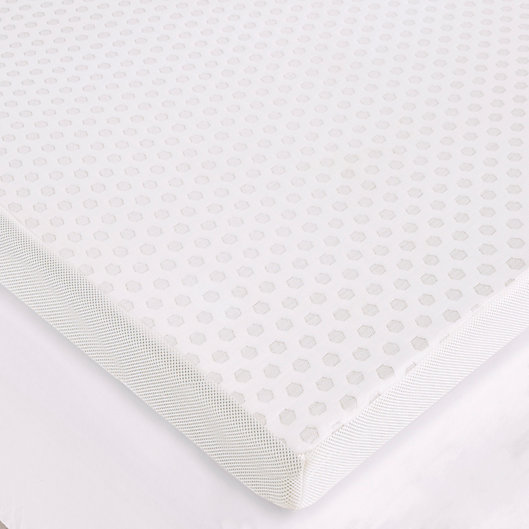 Alternate image 1 for Sleep Philosophy Flexapedic 3-Inch Gel Memory Foam Mattress Topper in White