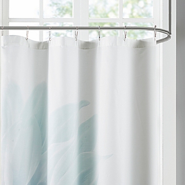 Madison Park Norah Cotton Percale Shower Curtain in Aqua. View a larger version of this product image.