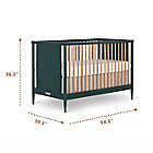 Alternate image 3 for Dream On Me Clover 4-in-1 Convertible Island Crib in Olive