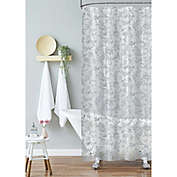 Laura Ashley&reg; 70-Inch x 72-Inch Ironwork PEVA Shower Curtain in Grey