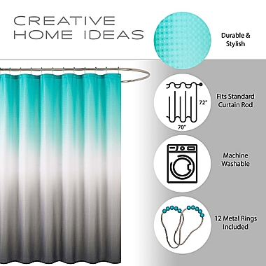 Creative Home Ideas 70-Inch x 72-Inch Ombr&eacute; 16-Piece Shower Curtain Set. View a larger version of this product image.