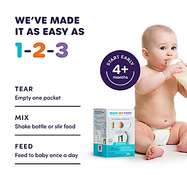 Ready, Set, Food!&trade; 30-Pack Early Allergen Introduction Stage 1 Mix-Ins. View a larger version of this product image.