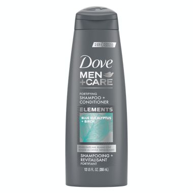 Dove&reg; 12 oz. Men+Care 2-in-1 Eucalyptus + Birch Revitalizing Shampoo and Conditioner. View a larger version of this product image.