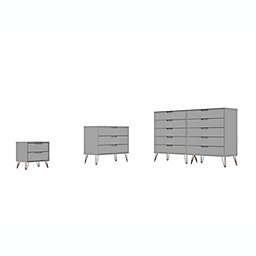 Manhattan Comfort© Rockefeller 3-Piece Dresser and Nightstand Set