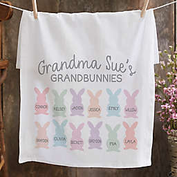 Grandbunnies Personalized Easter Flour Sack Towel