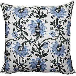 Everhome™ Floral Print Square Outdoor Throw Pillow in Blue