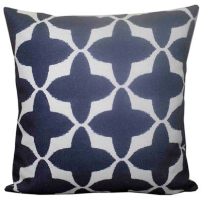 Everhome&trade; Lattice Square Outdoor Throw Pillow in Navy