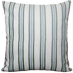 Everhome™ Striped Square Outdoor Throw Pillow in Blue/Green