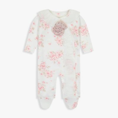 Clasix Beginnings&trade; by Miniclasix&reg; Floral Footed Coverall in Rose/Ivory