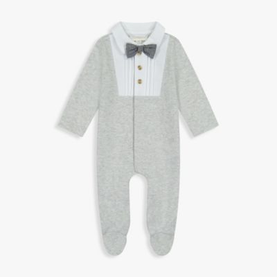 Clasix Beginnings&trade; by Miniclasix&reg; Tux Footed Coverall in Heather Grey