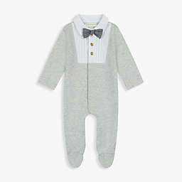 Clasix Beginnings™ by Miniclasix® Size 9M Tux Footed Coverall in Heather Grey