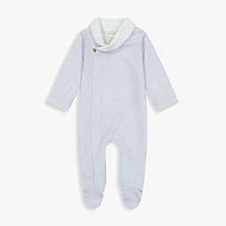 Clasix Beginnings™ by Miniclasix® Heather Pinstripe Footed Coverall in Blue