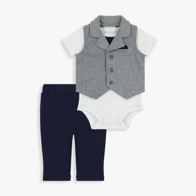 Clasix Beginnings&trade; by Miniclasix&reg; 3-Piece Vest Set in Grey/Blue