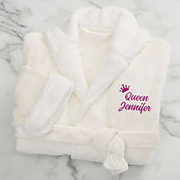 King or Queen Personalized Sherpa Hooded Fleece Robe