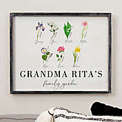 Grandma&#39;s Birth Month Flowers 14-Inch x 18-Inch Blackwashed Frame Wall Art
