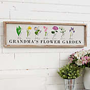 Grandma&#39;s Birth Month Flowers 30-Inch x 8-Inch Whitewashed Frame Wall Art