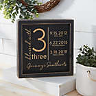 Alternate image 0 for Blessed With Personalized Distressed  8-Inch x 8-Inch Black Wood Wall Art