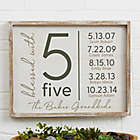 Alternate image 0 for Blessed With Personalized 14-Inch x 18-Inch Whitewashed Barnwood Frame Wall Art