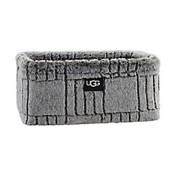 UGG® Iceberg Carved Faux Fur Medium Storage Bin in Charcoal
