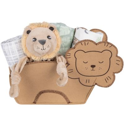 My Tiny Moments&reg; 5-Piece Lion Shaped Gift Set in Brown