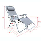 Alternate image 2 for Simply Essential&trade; Outdoor Folding Zero Gravity Lounger Chair in Grey/White