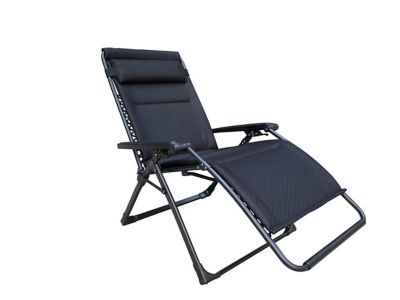 Simply Essential&trade; Oversized Outdoor Folding Zero Gravity Chair in Black