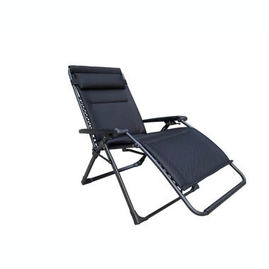 Simply Essential&trade; Oversized Outdoor Folding Zero Gravity Chair in Black. View a larger version of this product image.