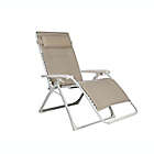Alternate image 3 for Simply Essential&trade; Oversized Outdoor Folding Zero Gravity Chair in Tan/White
