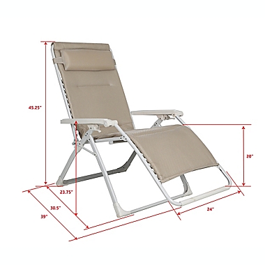 Simply Essential&trade; Oversized Outdoor Folding Zero Gravity Chair. View a larger version of this product image.