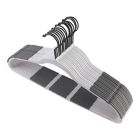 Alternate image 0 for Squared Away&trade; No Slip Slim Hangers with Black Hooks in White (Set of 50)