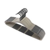 Squared Away&trade; No Slip Slim Hangers with Black Hooks in Oyster Gray (Set of 50)
