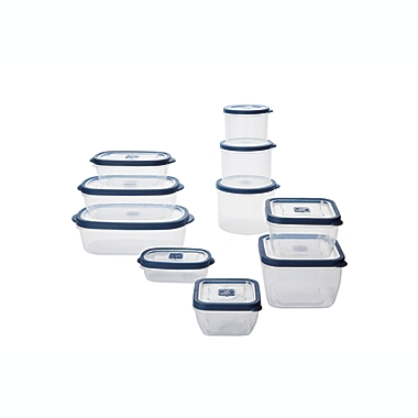 Simply Essential&trade; 20-Piece Meal Prep Food Storage Container Set in Navy. View a larger version of this product image.