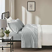 Beautyrest&reg; Oversized Flannel Cotton King Sheet Set in Grey Solid (Set of 4)