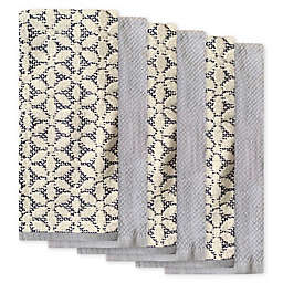 Simply Essential™ 6-Pack Quatrefoil Cotton Kitchen Towels