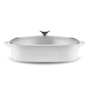 CorningWare&reg; Nonstick 5.7 qt. Cast Aluminum Covered Roaster in White