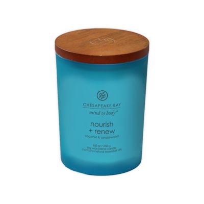 Chesapeake Bay Candle&reg; Mind &amp; Body Nourish + Renew Coconut and Sandalwood 12.5 oz. Candle