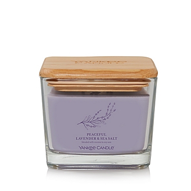 Yankee Candle&reg; Peaceful Lavender & Sea Salt Well Living Medium Square Candle. View a larger version of this product image.