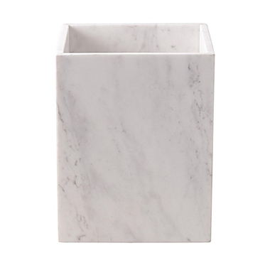 The Threadery&trade; White Marble Wastebasket. View a larger version of this product image.