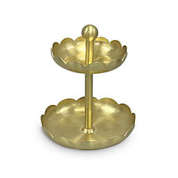 Wild Sage™ Two-Tiered Metal Trinket Tray in Gold