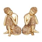 Alternate image 5 for Ridge Road Decor 2-Piece Traditional Buddha Sculpture Set in Gold