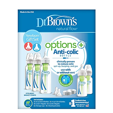 Dr. Brown&#39;s&reg; Options+&trade; Feeding Bottles Gift Set in Clear. View a larger version of this product image.
