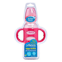 Dr. Brown's® 8 fl. oz. Narrow Sippy Bottle with Silicone Handles in Pink