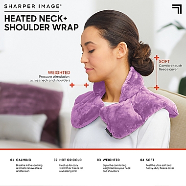 Sharper Image&reg; Hot and Cold Herbal Aromatherapy Neck and Shoulder Wrap in Lavender. View a larger version of this product image.